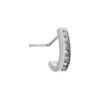 Piercing en acier barrette d'oxydes blancs
