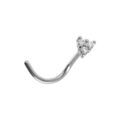 Piercing sur Artemare : Piercing de nez en acier triangle blanc