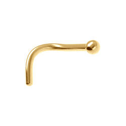 Piercing de nez en acier dor&eacute;