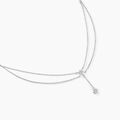 Histoire d'Or Collier Purple Bloom Argent Blanc Oxyde De Zirconium