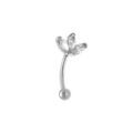 Piercing sur Artemare : Piercing d'oreille en acier rook et arcade d'oxydes blancs