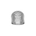 Bagues sur Artemare : Bague en acier large martel&eacute;e