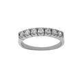 Bague en acier avec rail d'oxydes blancs sertis Artemare