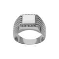 Chevali&egrave;res sur Artemare : Chevaliere en acier plateau carr&eacute; 10x10mm