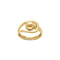Bague en acier dor&eacute; avec boule Artemare