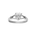 Bague en acier oxyde blanc forme coeur Artemare