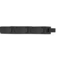 Bracelet en acier PVD noir largeur 8mm - 21,5cm r&eacute;glable