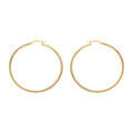 Boucles d'oreille sur Artemare : Cr&eacute;oles en vermeil fil diamant&eacute;e - 45mm