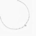 Colliers sur Grenoble : Histoire d'Or Collier Perlissima Argent Blanc Oxyde Et Perle De Culture