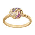 Bague en vermeil 3 rubans de d&eacute;grad&eacute; oxydes roses