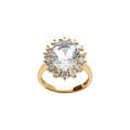 Bague en vermeil "royale" oxyde blanc (17 mm x 14 mm) Artemare