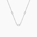 Colliers sur Grenoble : Histoire d'Or Collier Pytha Argent Blanc Oxyde De Zirconium