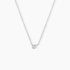 Histoire d'Or Collier Mini Pear Shape Argent Blanc Oxyde De Zirconium