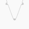 Histoire d'Or Collier Petit Coeur Argent Blanc Oxyde De Zirconium