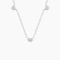 Histoire d'Or Collier Petit Coeur Argent Blanc Oxyde De Zirconium