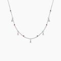 Histoire d'Or Collier Blush Argent Blanc Oxyde De Zirconium Rubis