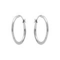 Cr&eacute;oles en argent rhodi&eacute; 20mm motif martel&eacute;