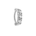 Piercing sur Artemare : Piercing nombril en acier d'oxydes blancs sertis