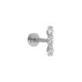 Piercing sur Artemare : Piercing oreille en acier helix, tragus oxydes blancs en long