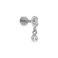 Piercing sur Artemare : Piercing oreille en acier helix, tragus oxyde blanc pendant