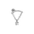 Piercing sur Artemare : Piercing oreille en acier helix oxyde blanc avec chainette