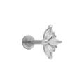 Piercing sur Artemare : Piercing oreille en acier H&eacute;lix, Tragus, avec oxyde blanc