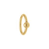 Piercing oreille en acier dor&eacute; anneau avec boule H&eacute;lix, Tragus, Daith, Rook