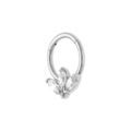 Piercing oreille en acier H&eacute;lix, Tragus, Daith anneau avec oxydes blancs