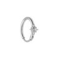 Piercing sur Artemare : Piercing oreille en acier H&eacute;lix, Tragus, Rook anneau avec oxyde blanc central