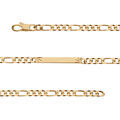 Gourmettes sur Artemare : Gourmette en vermeil maille 1+3 4mm diamant&eacute;e etoile - 18cm