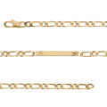 Gourmettes sur Artemare : Gourmette en vermeil maille 1+1 4mm diamant&eacute; etoile - 18cm