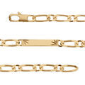 Gourmettes sur Artemare : Gourmette en vermeil maille 1+1 6m diamant&eacute;e etoile - 18cm