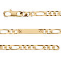 Gourmettes sur Artemare : Gourmette en vermeil maile 1+3 prestige 6mm diamant&eacute;e etoile - 18cm