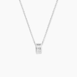 Histoire d'Or Collier Antho Argent Blanc
