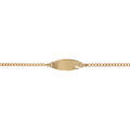 Gourmettes sur Artemare : Gourmette B&eacute;b&eacute; en vermeil maille gourmette 2mm ovale diamant&eacute;e etoile - 15/13cm