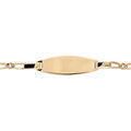 Gourmettes sur Artemare : Gourmette B&eacute;b&eacute; en vermeil maille 1+1 ovale 2mm - 15/13cm