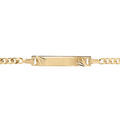 Gourmettes sur Artemare : Gourmette enfant en vermeil maille gourmette 3mm diamant&eacute;e etoile -16/14cm