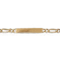 Gourmettes sur Artemare : Gourmette enfant en vermeil maille 1+1 3mm - 16/14cm