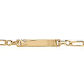 Gourmettes sur Artemare : Gourmette enfant en vermeil maille 1+1 3mm diamant&eacute;e etoile -16/14cm