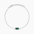 Histoire d'Or Bracelet Serafine Argent Blanc Malachite Oxyde De Zirconium