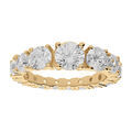Bague en vermeil orn&eacute;e d'oxydes blancs sertis en chute Artemare