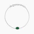 Histoire d'Or Bracelet Margot Argent Blanc Malachite Oxyde De Zirconium