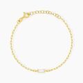 Histoire d'Or Bracelet Nigelle Argent Jaune Oxyde De Zirconium