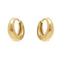 Boucles d'oreille sur Artemare : Cr&eacute;oles articul&eacute;e en acier dor&eacute; 11mm cubaine