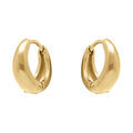 Boucles d'oreille sur Artemare : Cr&eacute;oles articul&eacute;e en acier dor&eacute; 17mm cubaine