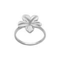 Bague en acier motif fleur 16mm