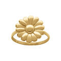 Bague en acier dor&eacute; motif fleur 16mm Artemare