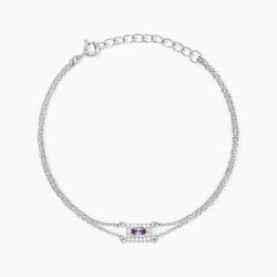 Histoire d'Or Bracelet Laurine Argent Blanc Oxyde De Zirconium