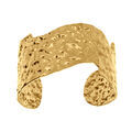 Bracelets sur Artemare : Bracelet en acier dor&eacute; rigide martel&eacute;