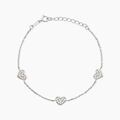 Histoire d'Or Bracelet Petit Coeur Argent Blanc Oxyde De Zirconium